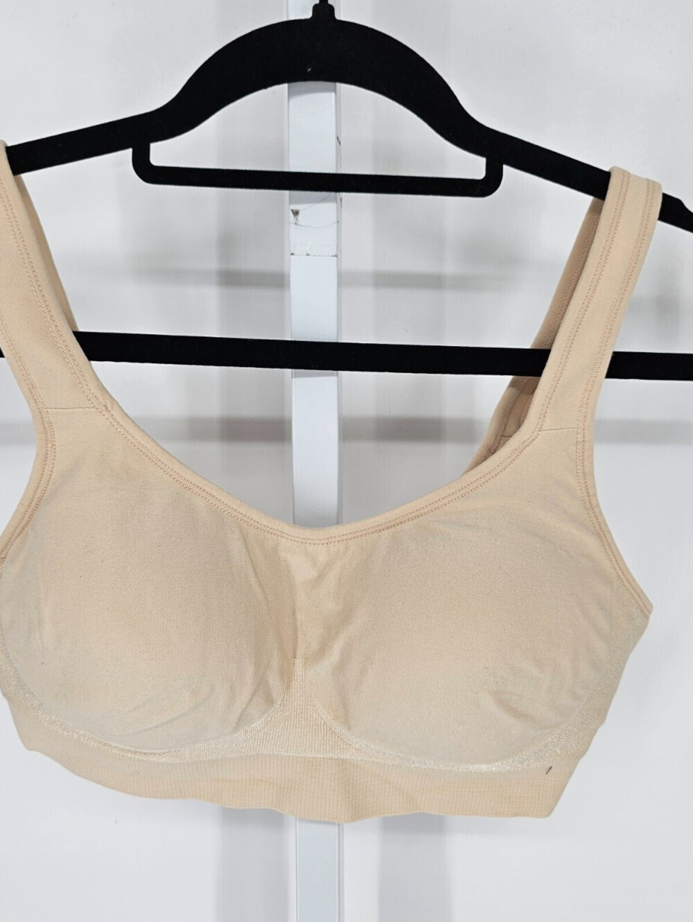 Truekind Womens Sz M Wire Free Lightly Padded T Shirt Bra Light Beige